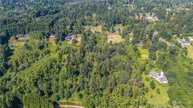 Aerial looking from rear of property West end of property (Lawson Rd on West side of property)