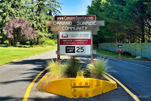 Camano Sunrise Community entrance sign