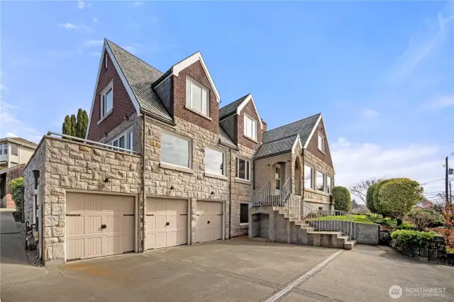 Large 3 car garage