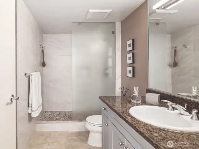 Meticulously updated primary bath