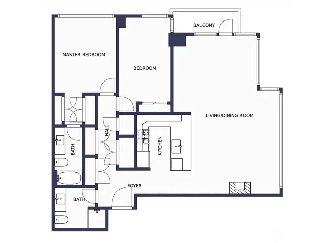 Floor plan of unit #901.
