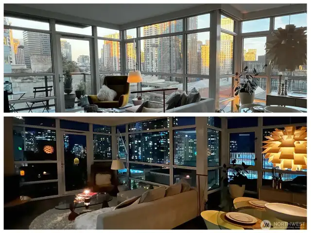 Dawn and night views from the unit, incredible views! You will not be disappointed.