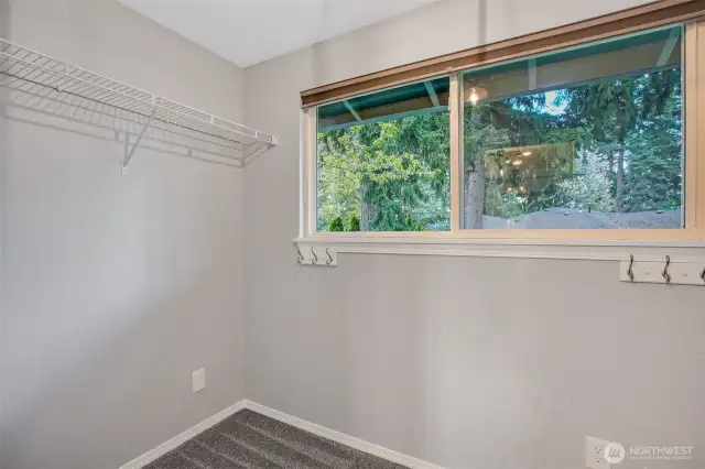 Large walk-in closet will hold all your personal storage needs.