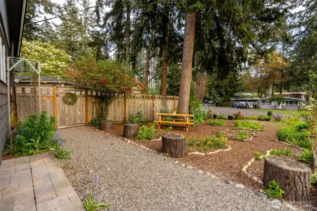 Imagine entertaining in this backyard oasis.