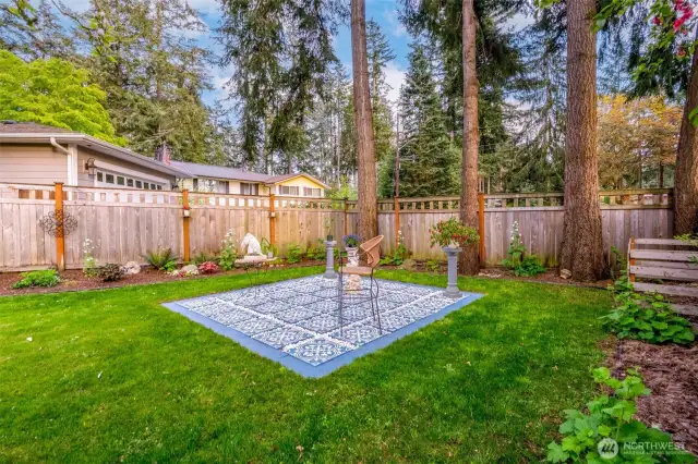 Imagine entertaining in this backyard oasis.