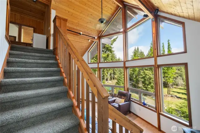 Stairs to Primary Suite loft.