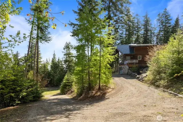 Driveway up to cabin