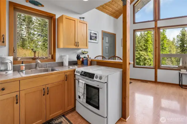 Low maintenance kitchen, all appliances stay!