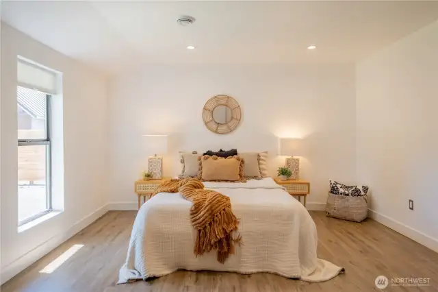 The primary bedroom is VERY spacious and features a walk-in closet and updated ensuite bathroom