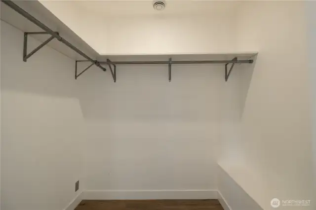 The walk-in closet is really large