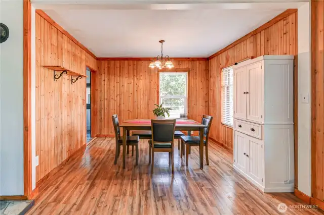 Bright dining space.