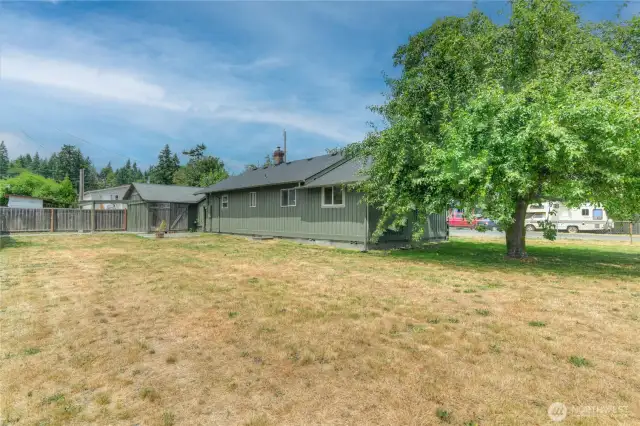 Huge corner lot and fully fenced!