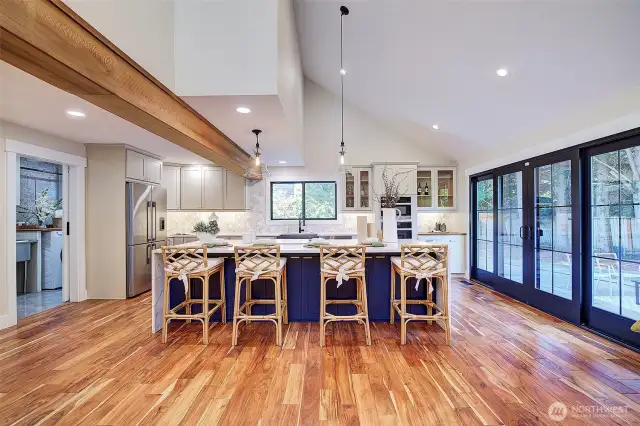 High ceilings and lots of windows