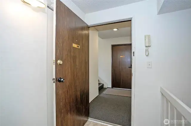 Interior access to the condo unit.