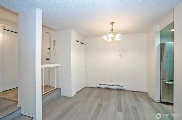 Dining area located right off the kitchen for easy flow.