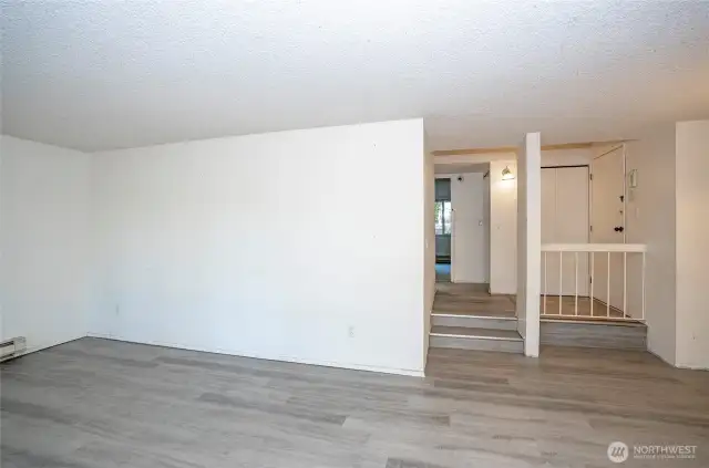 Looking from the living area toward the entryway.