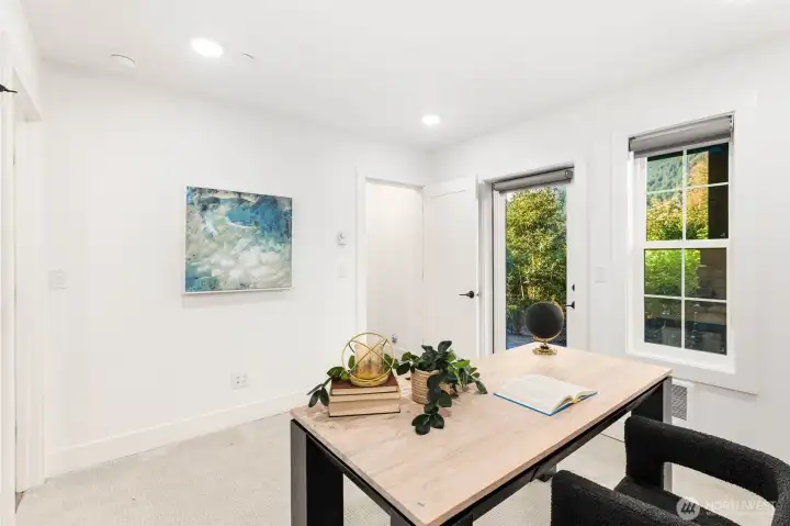 lower level 3rd bedroom with patio access