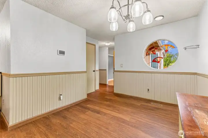 Dining room looking towards front door