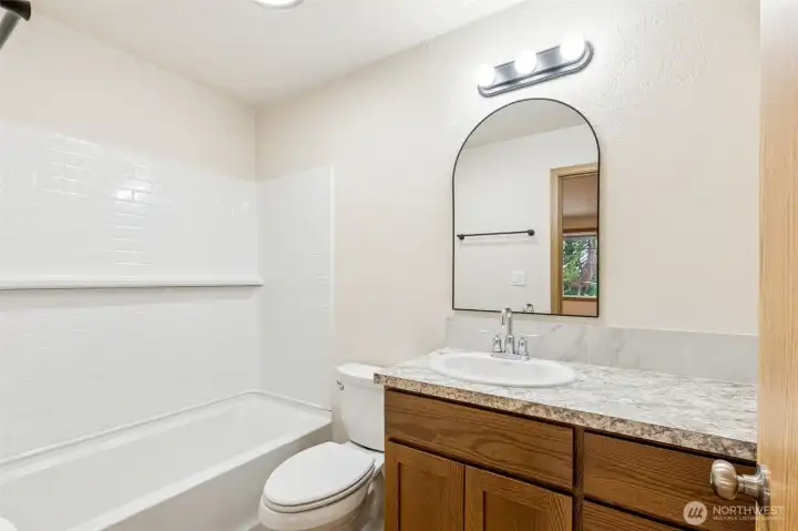 Updated upstairs full bathroom -