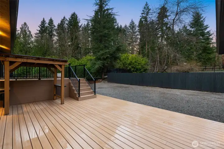 Trex composite deck for all your low-maintence entertaining needs!