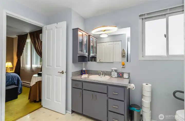 Main Bath Opens to the Primary Suite as well as the Hallway~