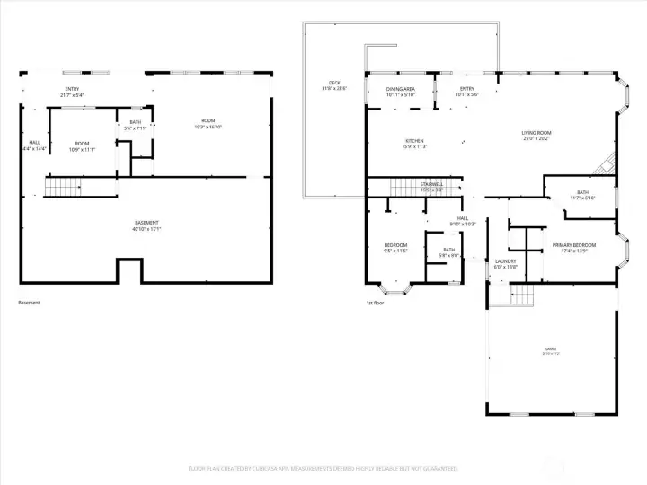 Lower Level and Main Level Floor Plan