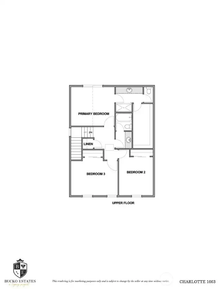 Upper Floor - Charlotte 1663 Floorplan
