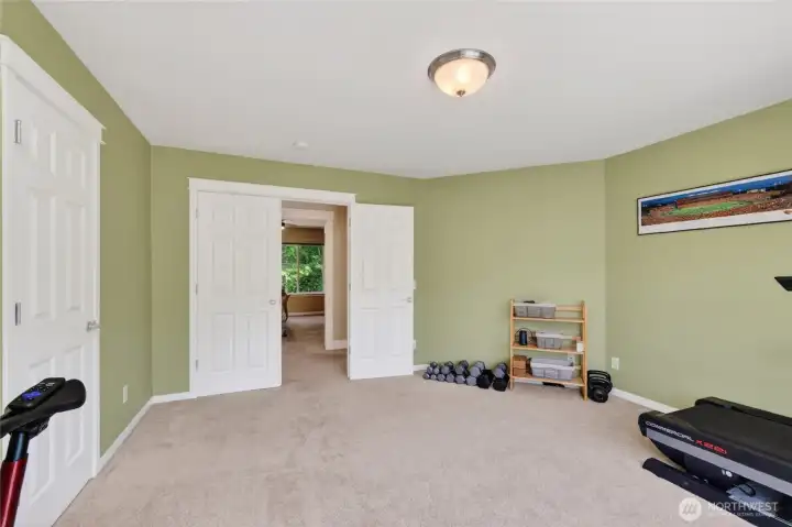 French doors and good size closet.