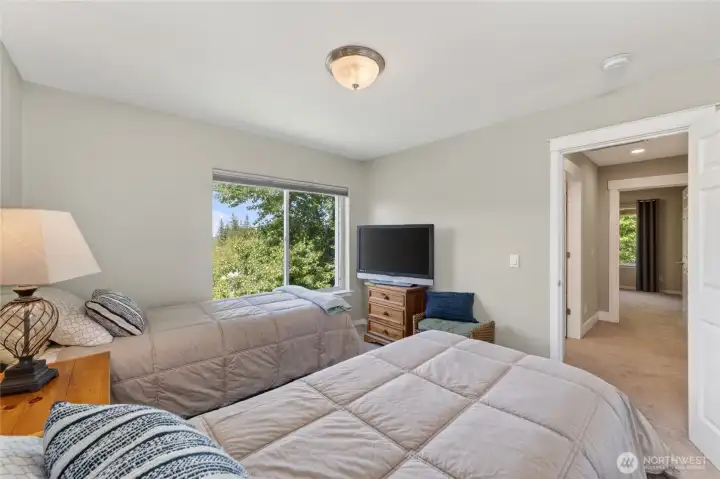 Third bedroom at end of hall.  Secondary bathroom is between this bedroom and the fourth.