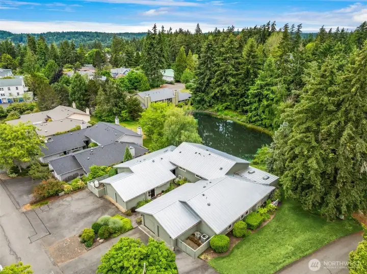 The home is part of a 4 condo community close to town