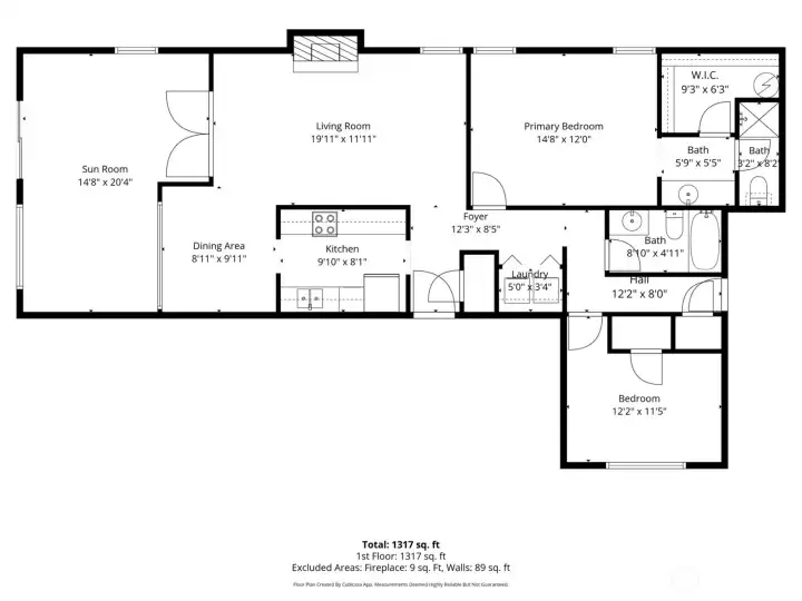 Easy one-story floor plan. No stairs.