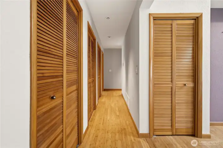 Bamboo floors, Storage galore!