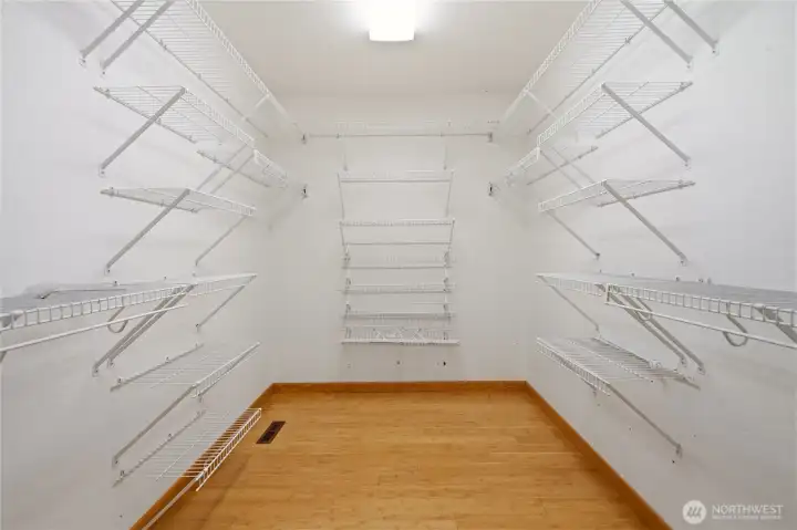 Huge walk in closet in Primary Suite