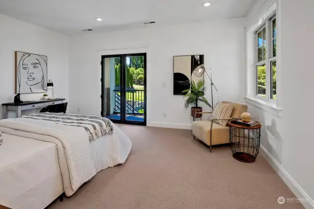 Upstairs bedroom with balcony to the west,ensuite bath.