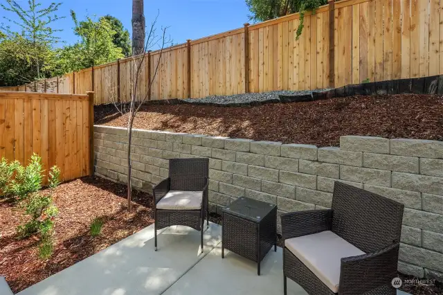 Patio off kitchen area