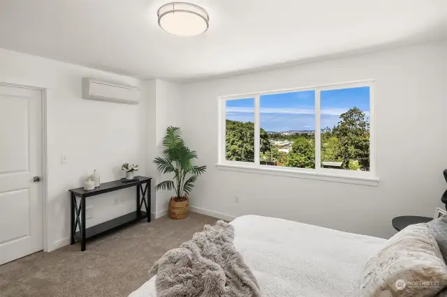 Primary Bedroom on 3rd level with Seattle Views