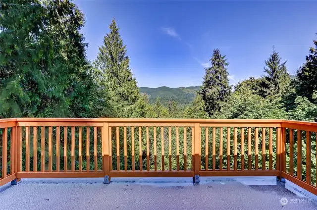 Balcony view of Tiger Mountain off Primary Bedroom