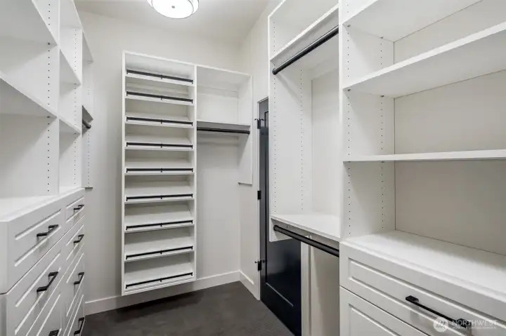 All the bells and whistles in the Primary closet area