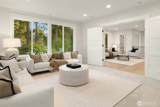 Bonus room featured surround sound system.