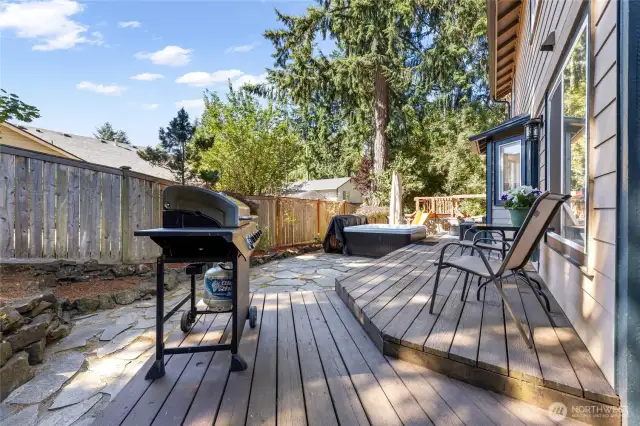 Fully fenced and private backyard