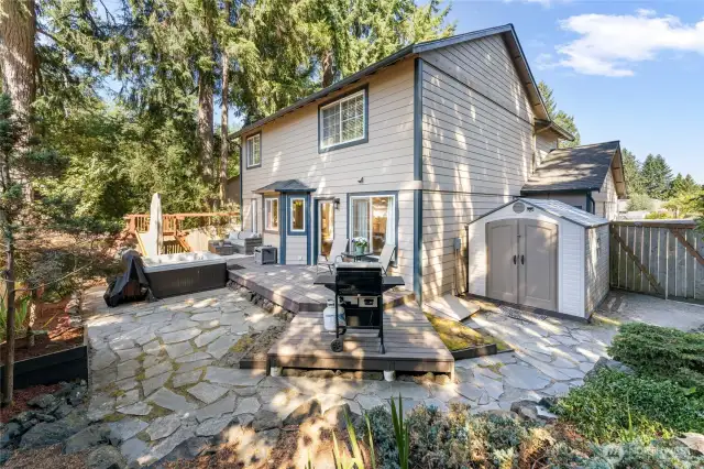 Fully fenced and private backyard