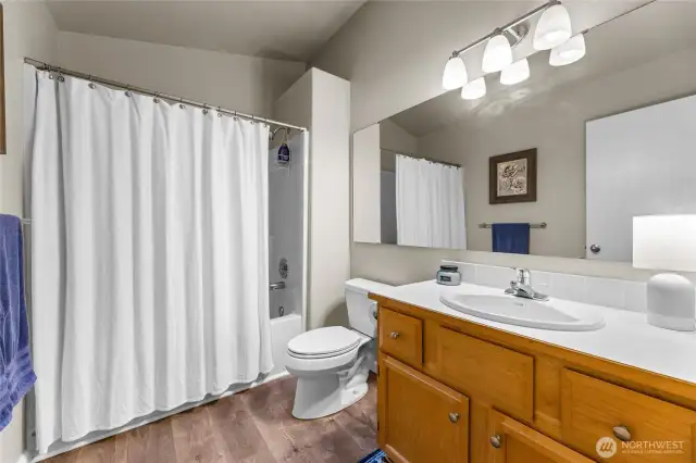 Full bath on upper level