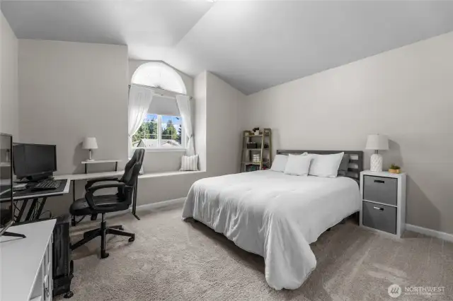 Spacious bedroom 3 with vaulted ceilings