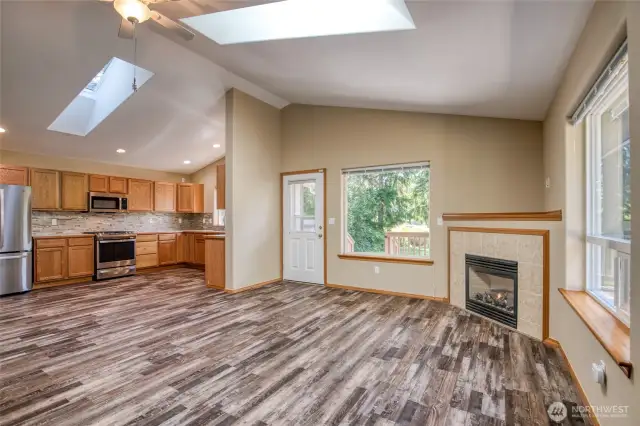 Enter into the living room from side door