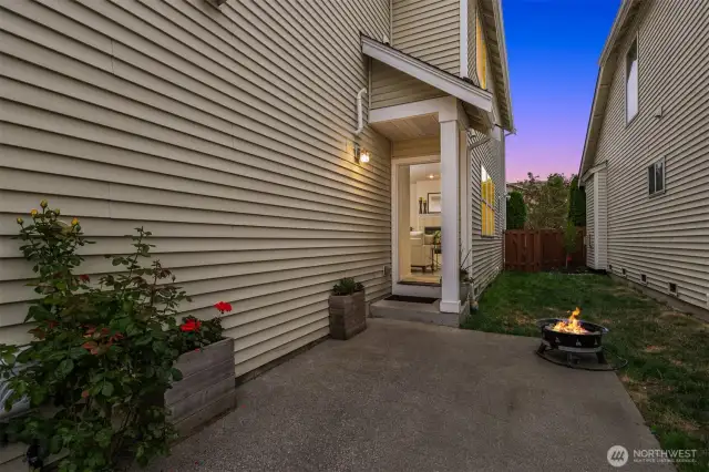 Patio with entry to great room