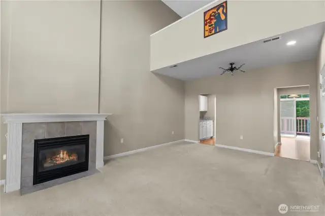 Gas fireplace to cozy up to on cold winter nights.
