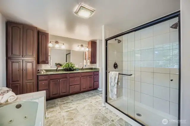 oversized double shower