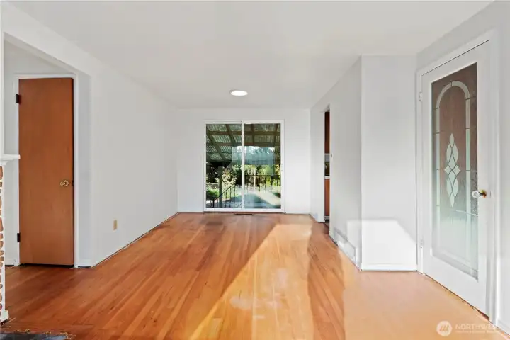 Large living room with fire place