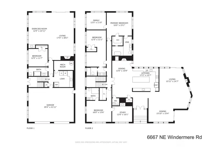 3320 sq ft on the main level.  1450 lower level. Source King County Records.