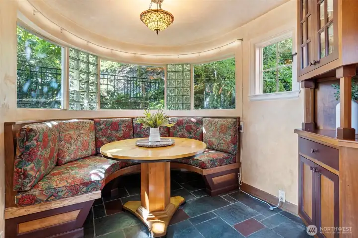 Slate floor casual dining area - tons of character her.